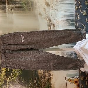 Romwe Mens Large gray stretchy drawstring waistband NASA athletic sweatpants